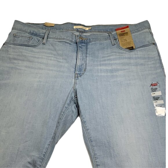 NWT Levi's 311 Shaping Skinny Mid Rise Capris Crop Stretch Light Wash Size 22 W - Picture 5 of 16
